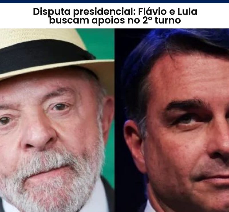 Disputa presidencial: Flávio e Lula buscam apoios no 2º turno
