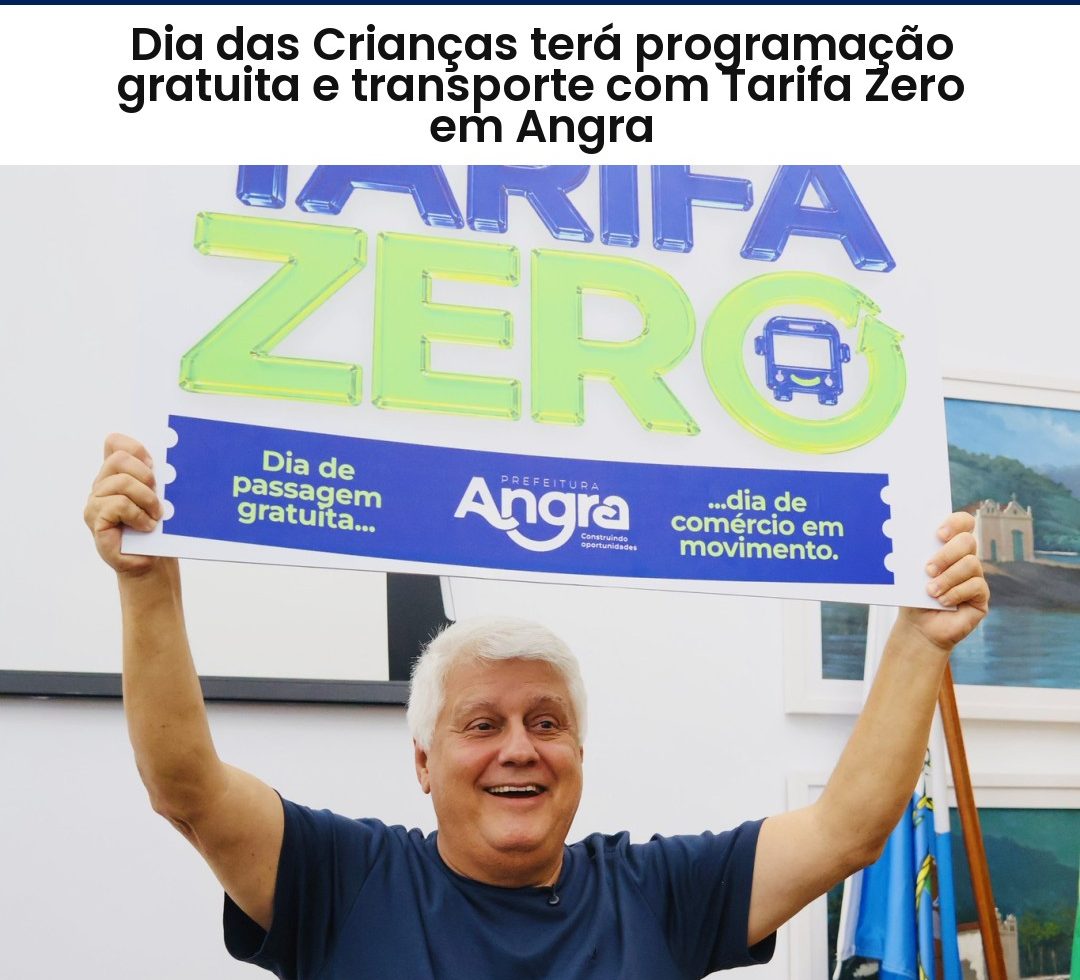 Prefeitura de Angra promove evento gratuito para o Dia das Crianças