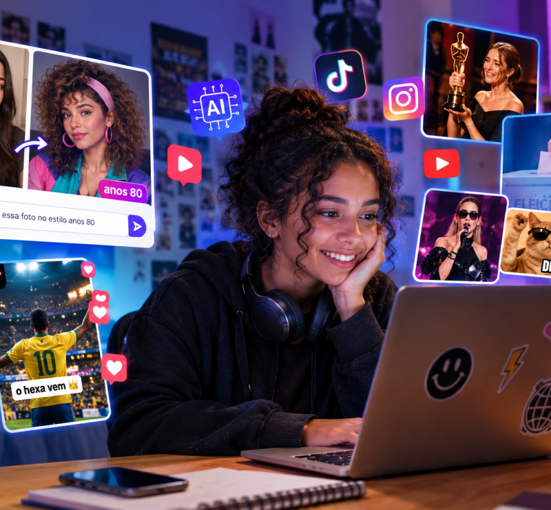 Jovens usam inteligência artificial para criar conteúdos e explorar novas formas de expressão