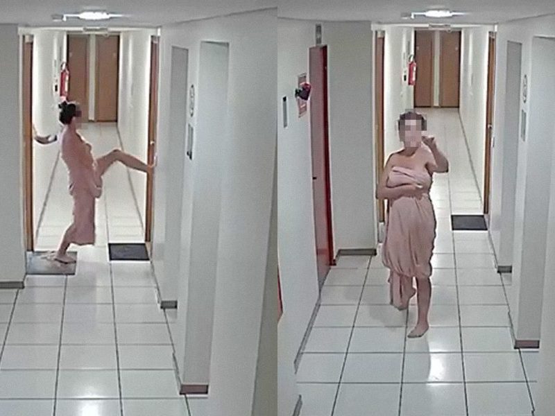 Advogada de toalha chuta porta de vizinha em Águas Claras