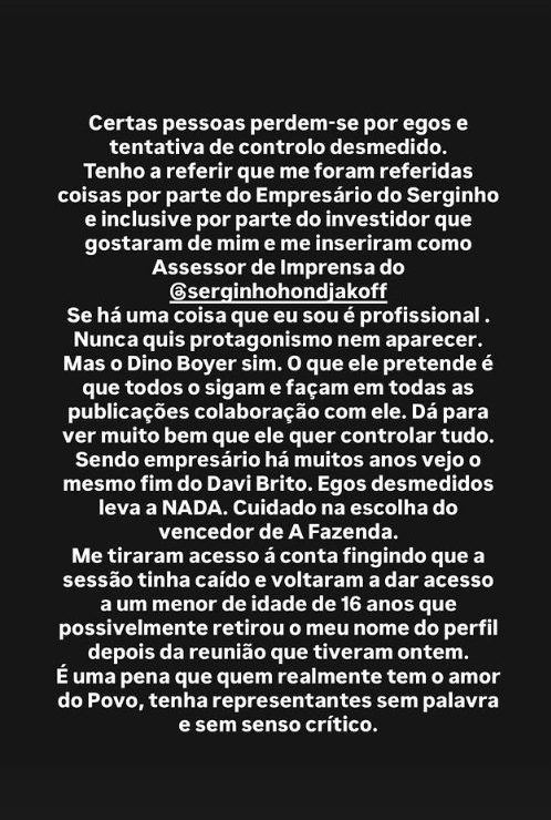Bastidores de a Fazenda: briga por redes de Sérgio Hondjakoff