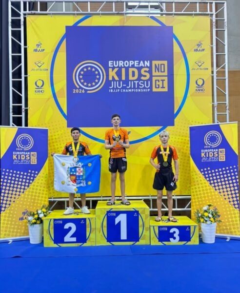 Atleta de 13 anos de Angra dos Reis brilha no Europeu de jiu-jítsu
