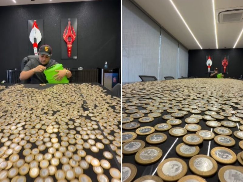 Borracheiro compra Hilux usando milhares de moedas de R$ 1