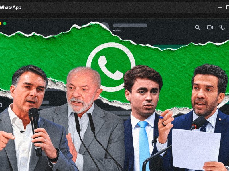 Canais de WhatsApp de Lula e Flávio dominam o 2º turno em 2026