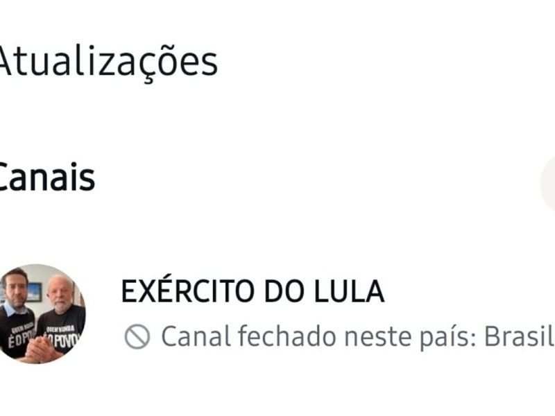Canal “Exército do Lula” sai do ar após idas e vindas no TSE