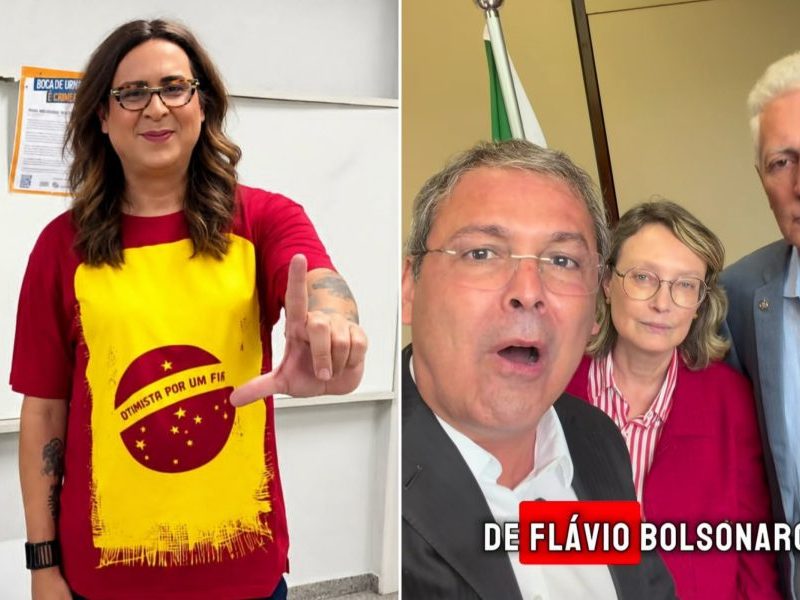 Duda, Correia e aliados celebram cerco da PF contra Flávio Bolsonaro