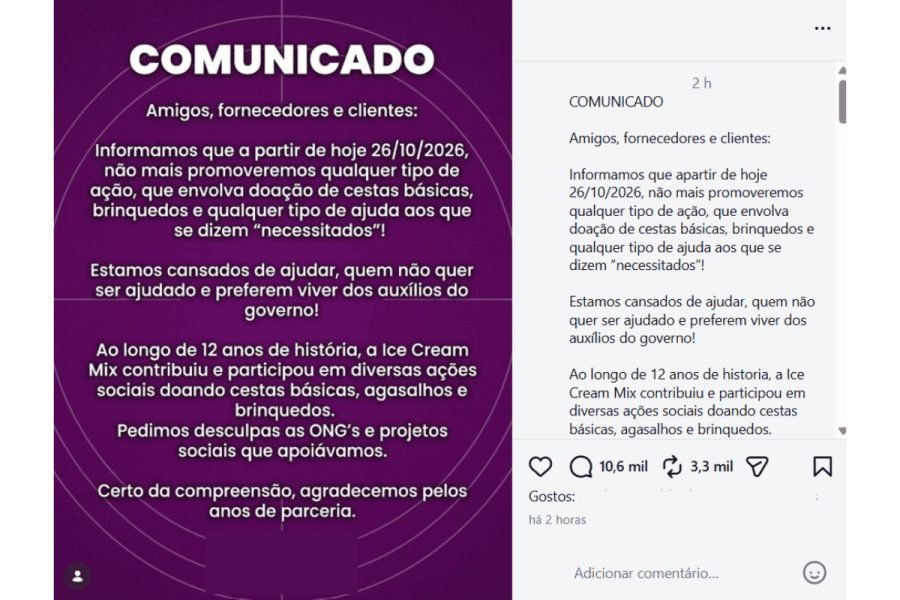 Empresário nega, mas faz vídeo relacionando retirada de doações à política