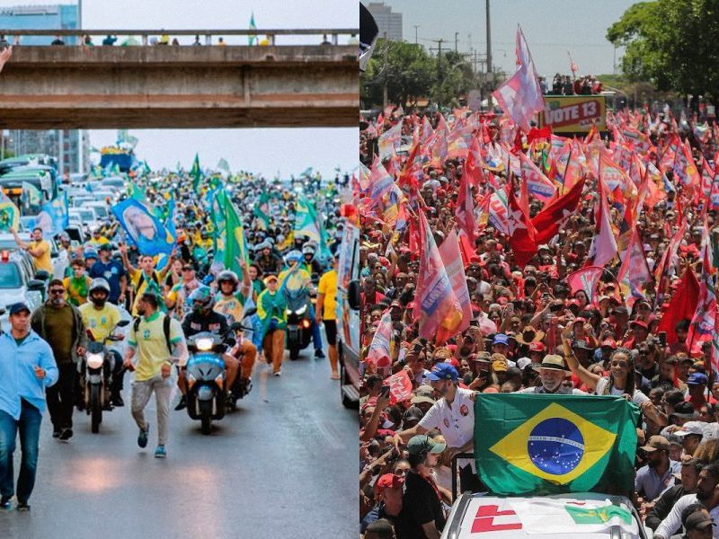 Esquerda e direita marcam atos simultâneos a apenas 2 km um do outro no DF