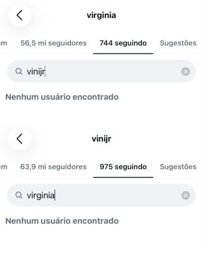 Fãs notam atitude de Virginia Fonseca e Vini Jr. nas redes sociais após término; veja Fãs notam atitude de Virginia Fonseca e Vini Jr. nas redes sociais após término; veja