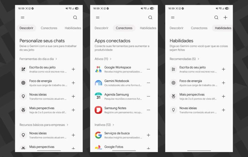 Google lança menu Customize no Gemini para criar funções