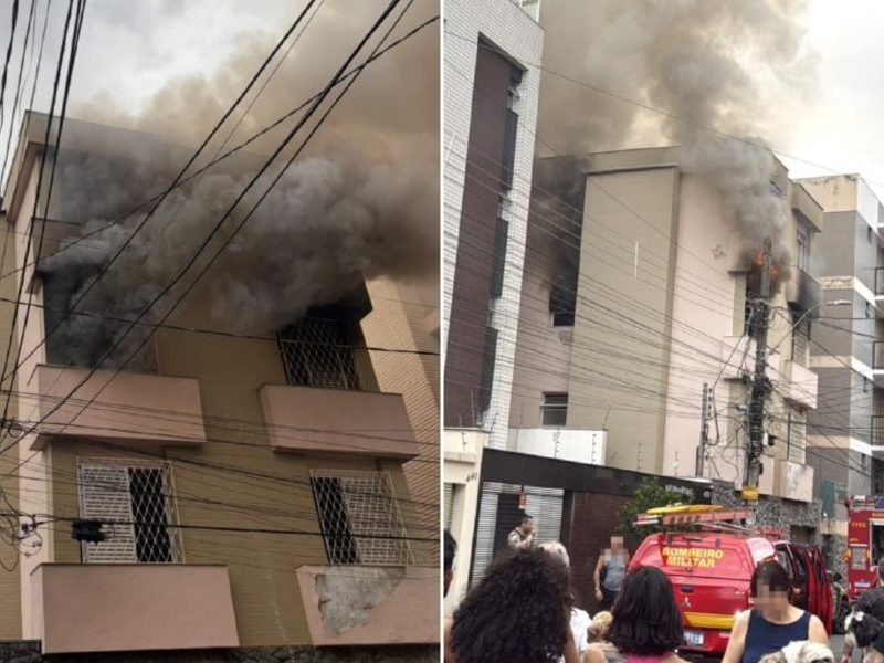 Incêndio em prédio deixa feridos no Prado, em BH