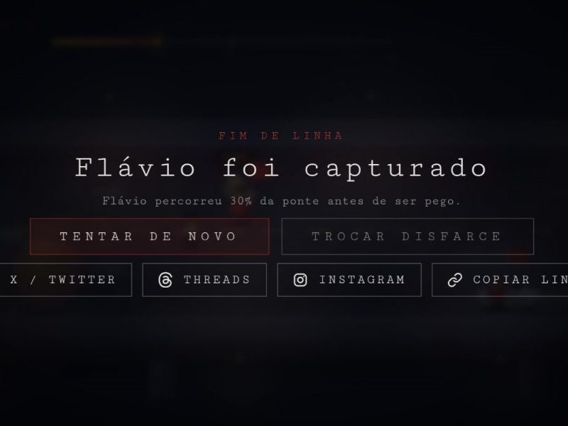 Jogo “Cadê Flávio?” ironiza fuga do senador aos EUA após derrota eleitoral