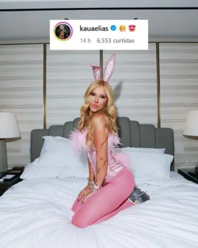 Kauã Elias comenta foto de Virginia Fonseca e provoca reação de Bruna Rotta, que está grávida do jogador (Foto: Reprodução/ Instagram)