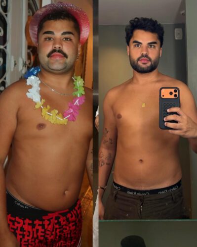 Lucas Guedez exibe perda de 24 kg e surpreende com novo visual