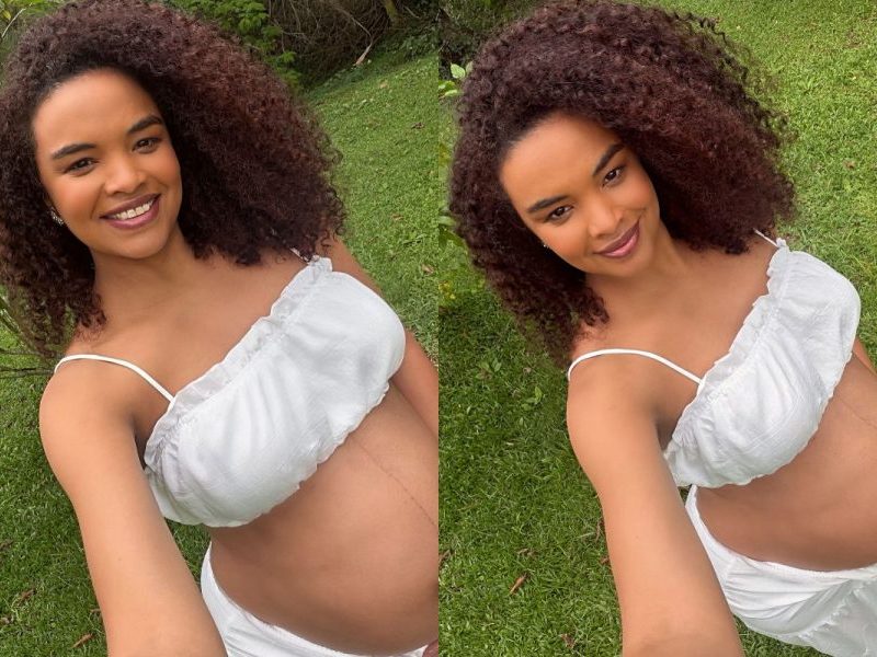 Lucy Ramos mostra barrigão na reta final da gravidez