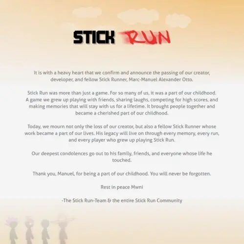 Manuel Otto, criador do jogo Stick Run, morre aos 30 anos durante transmissão ao vivo; entenda o caso Manuel Otto, criador do jogo Stick Run, morre aos 30 anos durante transmissão ao vivo; entenda o caso