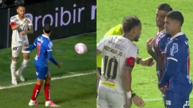 Neymar é expulso após confusão com Nestor e Ceni na Vila Belmiro
