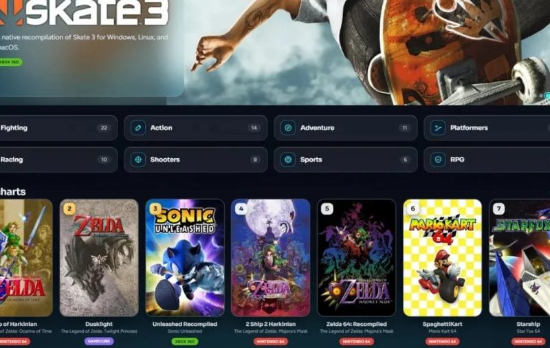 Nova plataforma reúne clássicos de Zelda e Sonic rodando nativo no PC, sem emulador