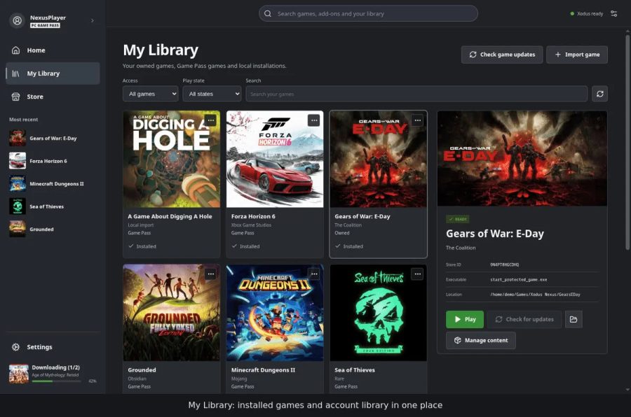 Novo launcher Xodus Nexus permite rodar jogos do Xbox no Linux