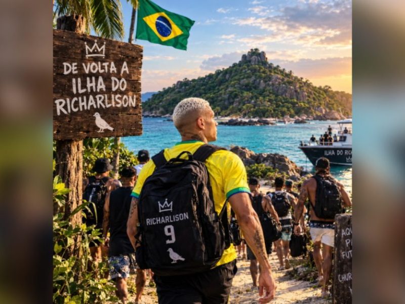 Richarlison ironiza em post nas redes: “Então não tem ninguém na ilha, né?”