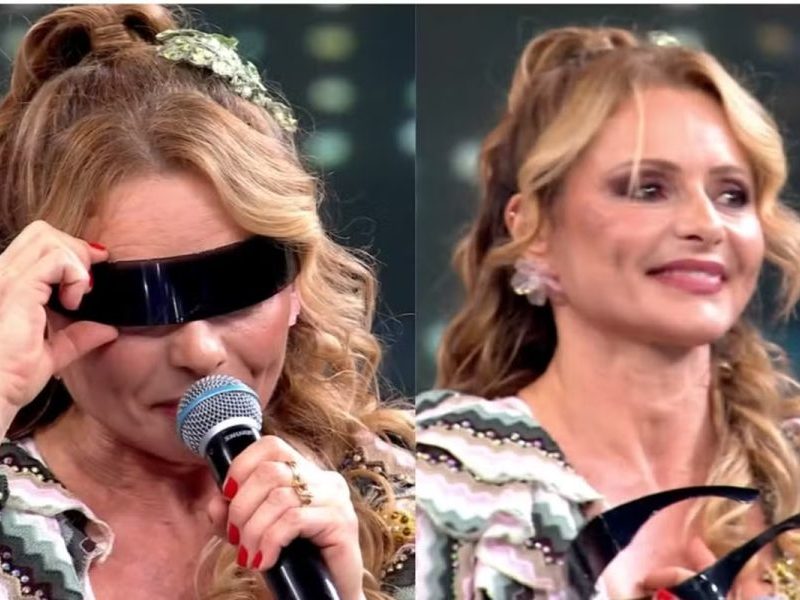 Rita Guedes tira óculos no Domingão e relata erro médico