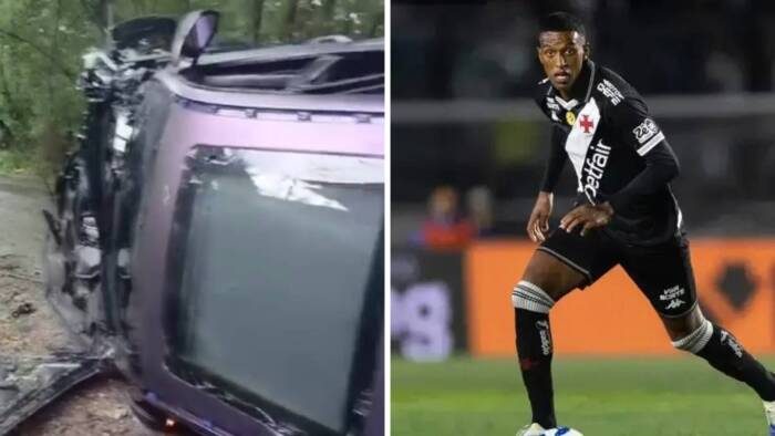 Robert Renan, do Vasco, sofre acidente de carro e passa bem