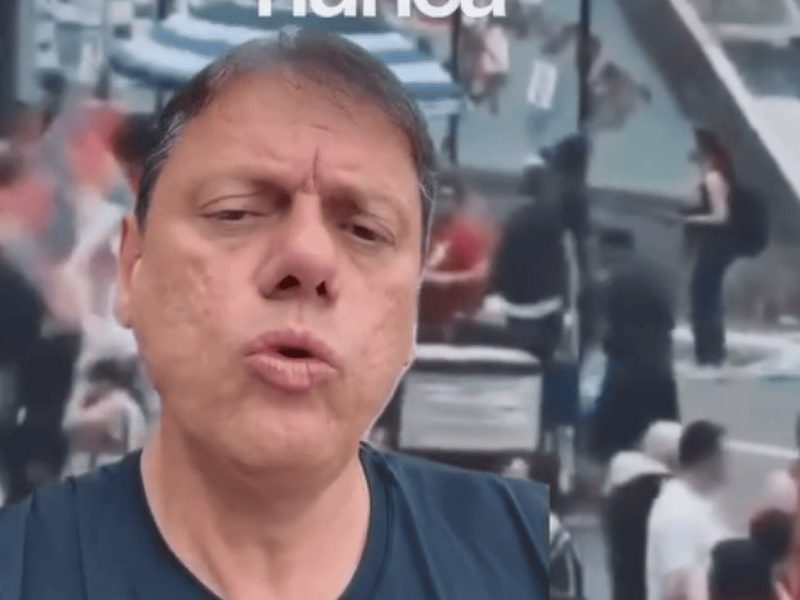 Tarcísio condena vandalismo em ato do PT na Avenida Paulista