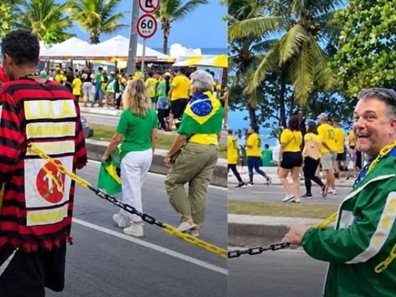 TRE-RJ investiga apoiador de Flávio Bolsonaro com homem acorrentado