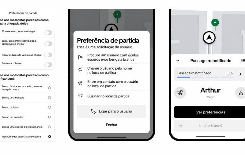 Nova função da Uber facilita embarque de idosos e PCDs no Brasil