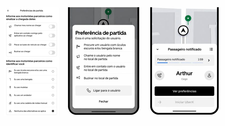 Uber lança nova função que facilita embarque de idosos e pessoas com deficiência