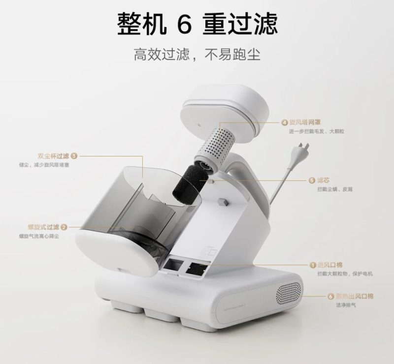 Novo aspirador da Xiaomi elimina ácaros e caspa de colchões